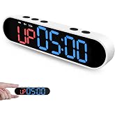 Dienmern Portable Gym Timer Clock with Strong Magnet - Workout Interval Timer with Countdown/UP/Stopwatch, 50Hours Powerful Battery Gym Clocks for Home Gym/Garage/Boxing/Fitness
