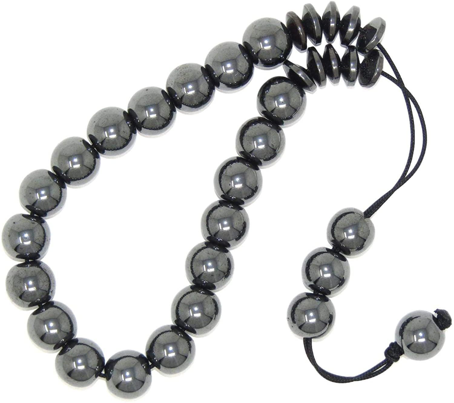 Jeannieparnell 314 - Loose String Greek Komboloi Prayer Beads Worry Beads 10mm Hematite Gemstone