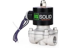 U.S. Solid 1/2" Stainless Steel Electric Solenoid Valve 12V DC Normally Closed