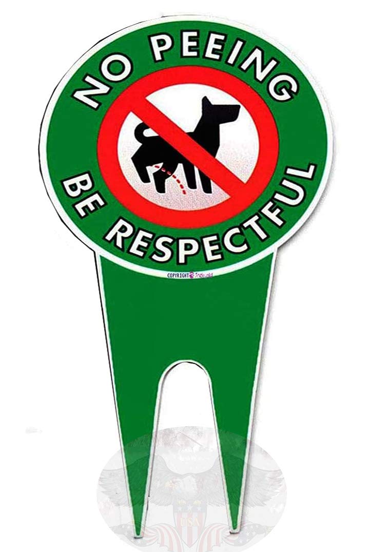 Eletina No Peeing Be Respectful Dog Stop Dogs from Pooping and Peeing On Your Lawn Sign Politely Reads Please Be Respectful Protect Your Property