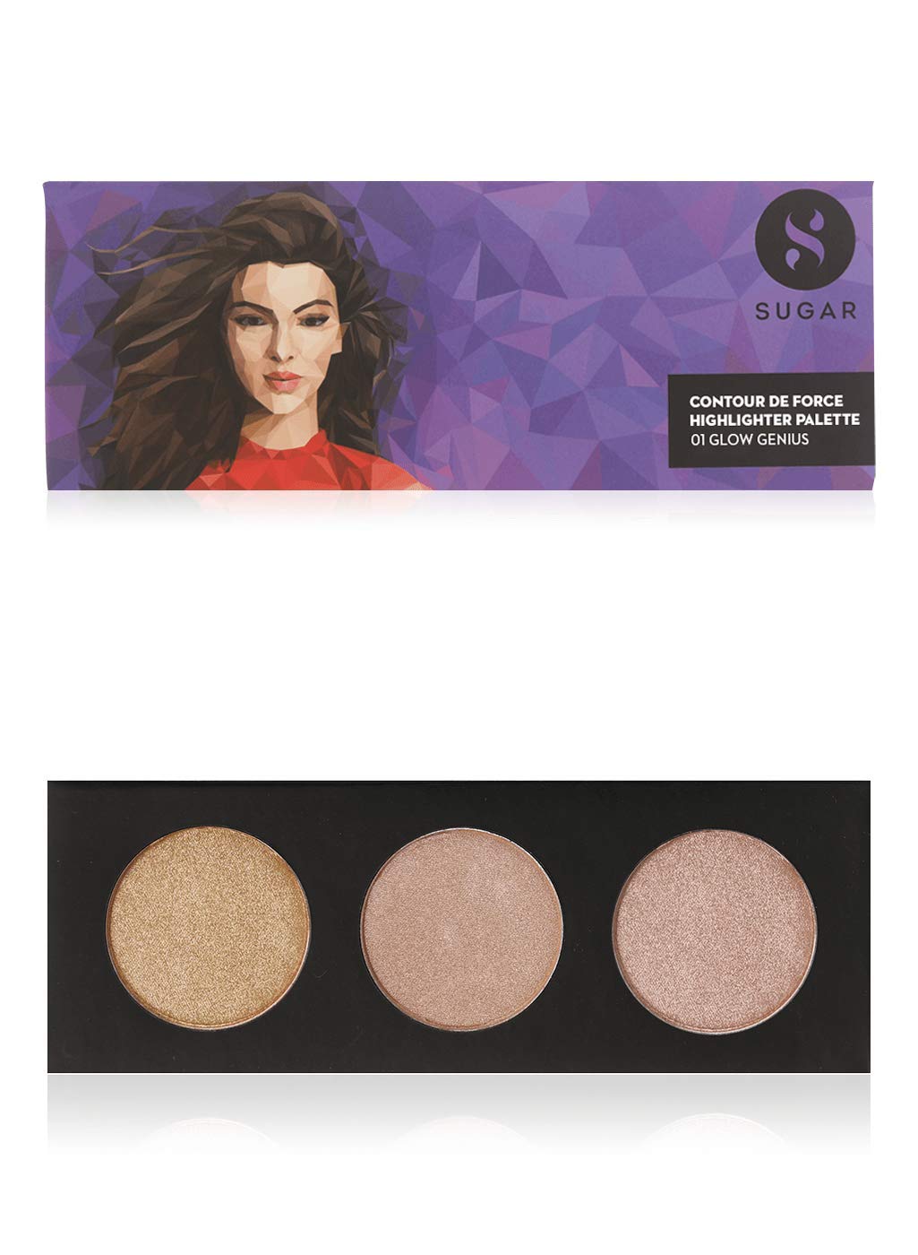 SUGAR Cosmetics Contour De Force Highlighter Palette - 01 Glow Genius