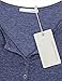 Messic Oversize Shirts Women, Women's Cotton Long Sleeve Round Neck Stretch 1/4 Buttons Polo Shirt(XX-Large,Dark Blue)