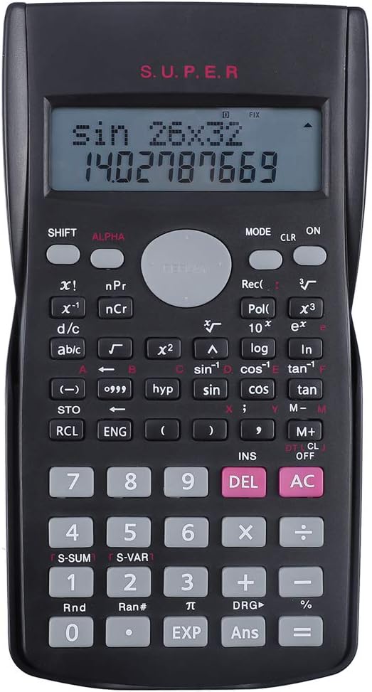 HAUTOCO Scientific Calculator 2 Line Multifunctional Calculator- 12 Digits Display- 240 Functions- Replay Function for High School University College Engineering Accounting Trigonometry Office