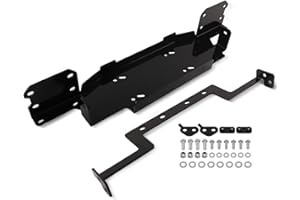 maXpeedingrods Winch Mount Plate for Jeep Wrangler JL/JLU 2018-2024, Front Bumper Winch Mounting Bracket Kit fit for Jeep Gladiator JT 2020-2024 with Metal Bumper