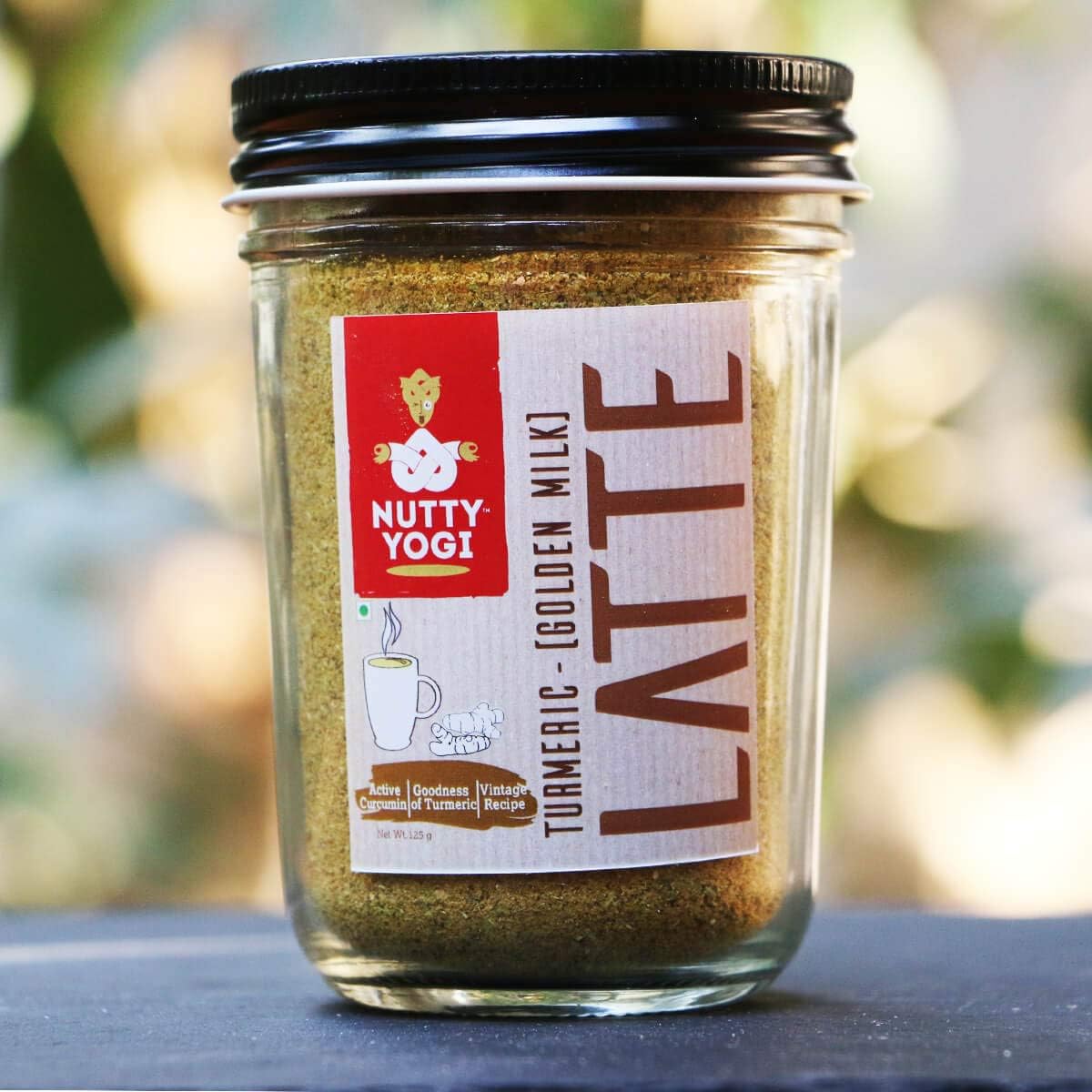 Nutty Yogi Turmeric Latte (Golden Milk), Super Foods, Ayurvedic Beverage, Nuts and Trail Mixes, Vegetarian, Builds Immunity- 125 grams