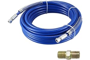 NOBRANDED Willbebest 50ft 1/4" Airless Paint Spray Hose Sprayer Light Flexible Fiber Tube 3300PSI (15 Meter)