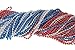 Mardi Gras Beads for 4th of July in Red, Silver, and Blue (32 Inches, 72-Pack)