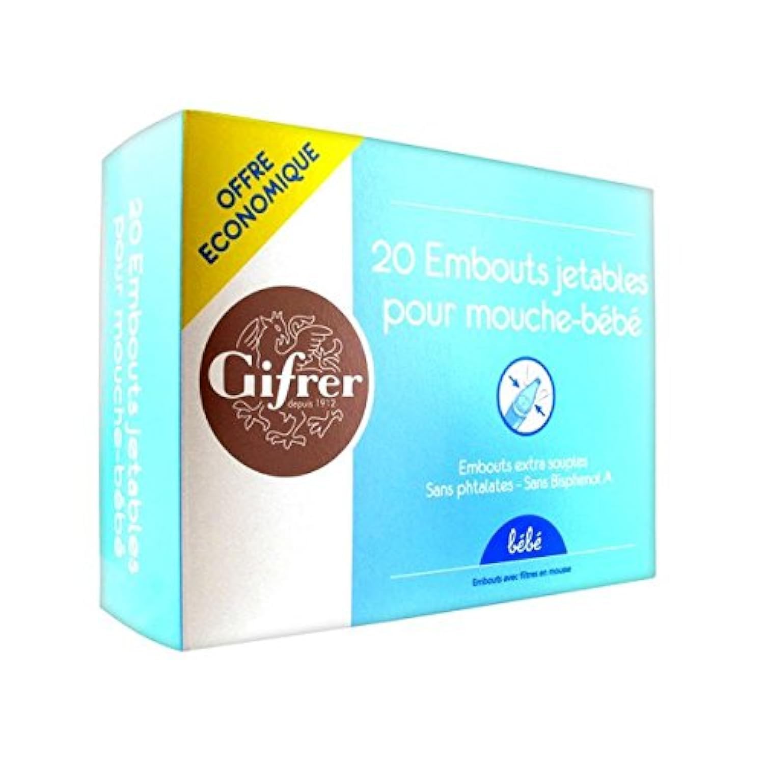 Gifrer 20 Disposable Ends for Baby Nose Blower