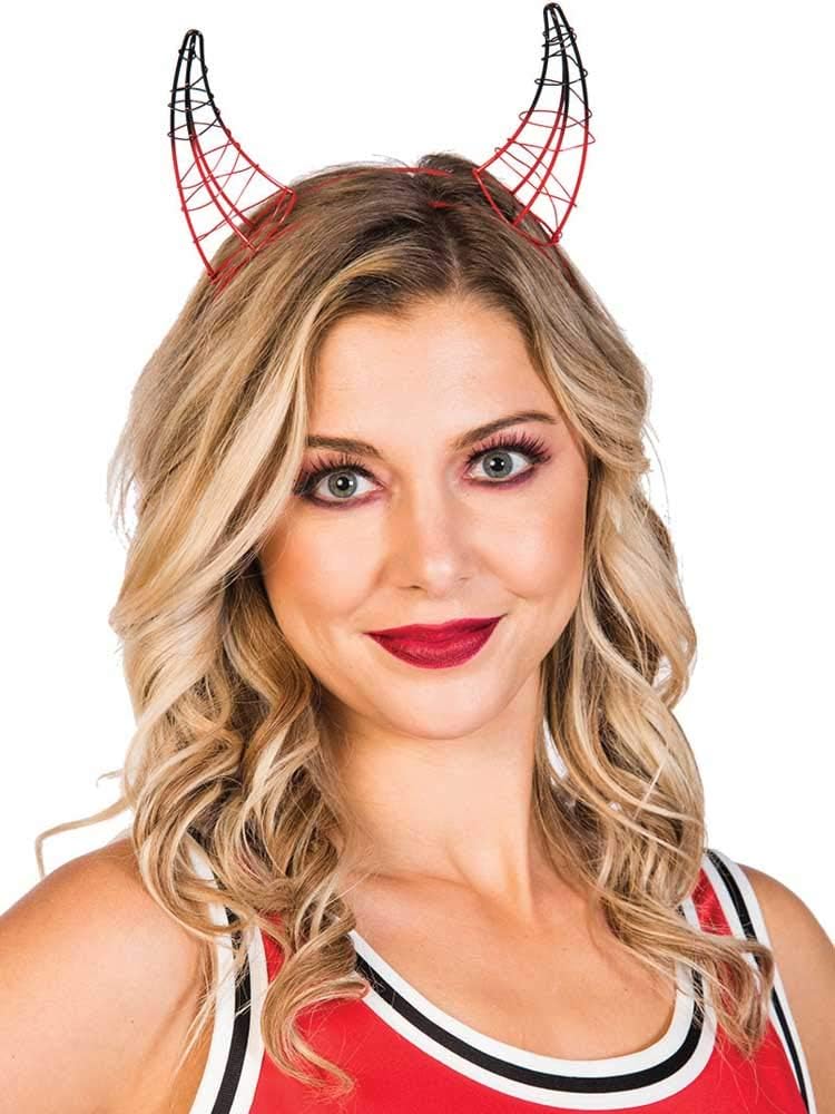 amscan 9908987 Adult Headband Cage 3D Devil Red