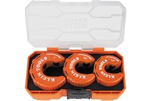 Klein Tools 50048 C-Style Copper Tubing Pipe Cutter Tool Set with 1/2, 3/4, and 1-Inch Cutters, MODbox Case, Ultra-Compact for Tight Spaces, 3-Piece