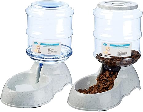 Xiapia Distributeur De Nourritureeau Fontaine Automatique 375lx 2 Pièces Alimentation Pour Chienchataccesoires Gamelle Animaux Domestiques Bpa
