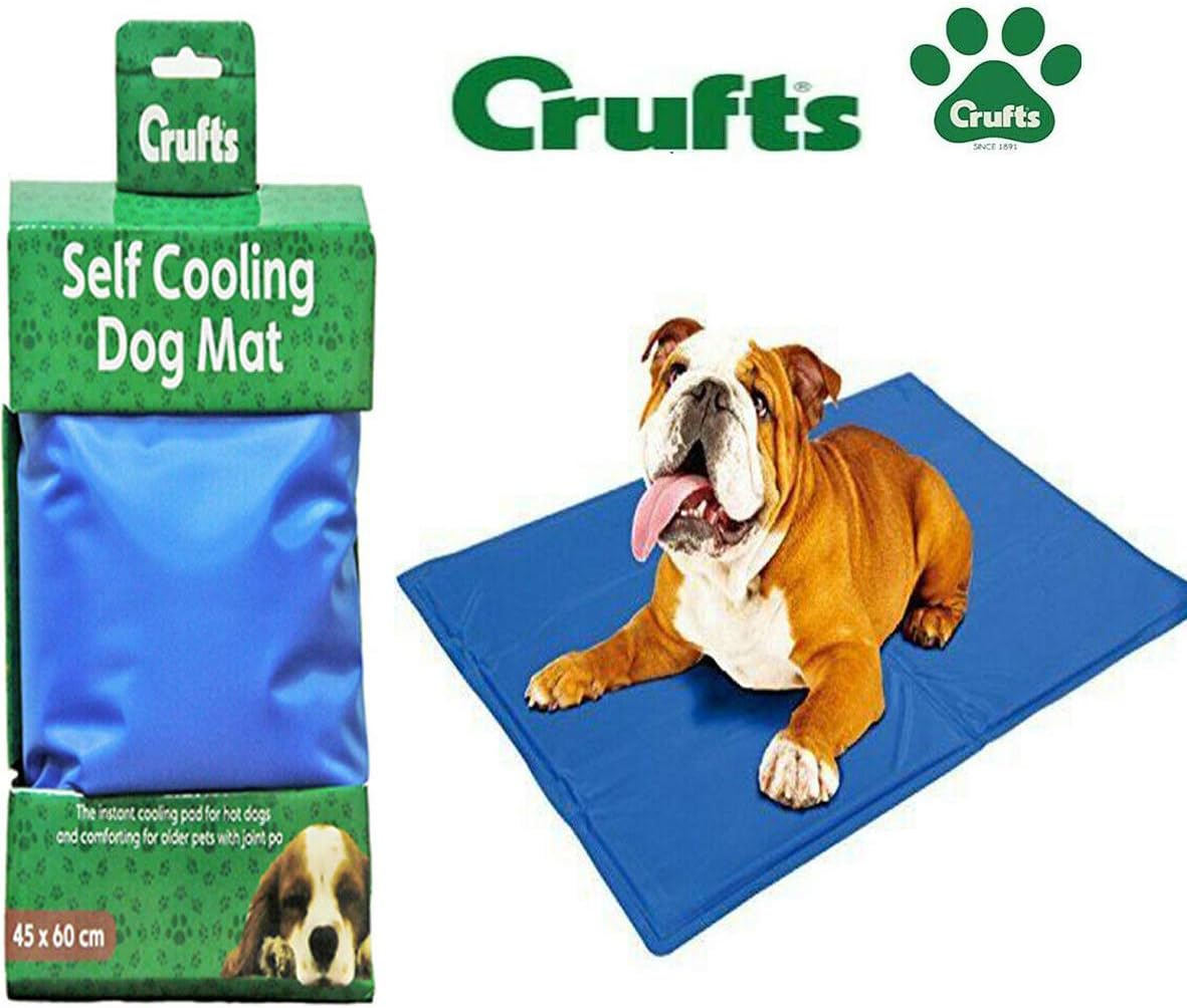 VFM/Crufts - Dog Cooling Mats, Cat Mat, Dog Crate Mat, Pet Cool Mat, Cooling Pads, Crufts Gel Cooling Pad for Dogs, Self Cooling Mat Large (60 x 45cm)
