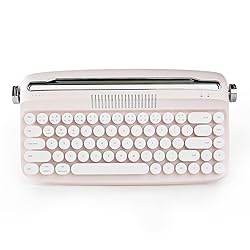 YUNZII Upgraded Wireless Typewriter Keyboard, Retro