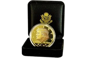 ETRADEWINDS Donald Trump Gold Coin Set 45-47 President, Velvet Case, 2+ Term Collector’s Edition, Commemorative Gold Plated Replica Coin w/Cert of Auth (Velvet 45-47)