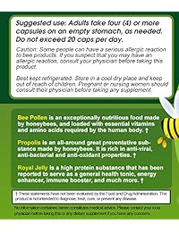 Dr. Danielle's Bee Well (jalea real 0.05 oz, propóleo 0.035 oz, polen de abeja 0.026 oz) en 4 cápsulas diarias