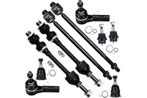 SCITOO 10-PC SET Suspension Kit For Dodge Ram 1500 Front Sway Bar End Link,Inner Tie Rod End,Lower Ball Joint,Outer Tie Rod End,Upper Ball Joint