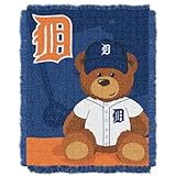 MLB Detroit Tigers Field Woven Jacquard Baby Throw Blanket, 36x46-Inch