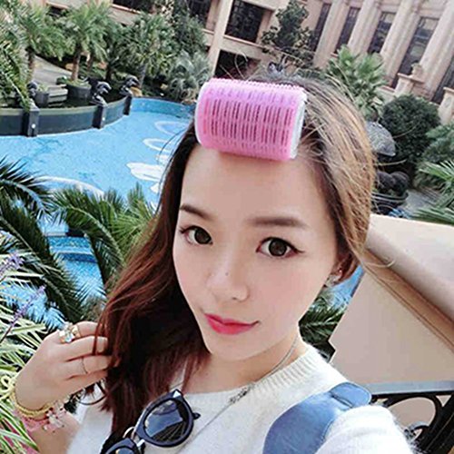 Lovef Women Bangs Hair Styling Tools Salon Curlers Hot Cling Rollers Curlers Hair Rollers Double 2Pcs
