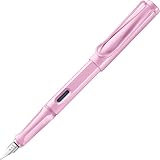 LAMY Safari Lightrose Fountain Pen EF Nib Ergonomic Grip Blue T10 Cart Included