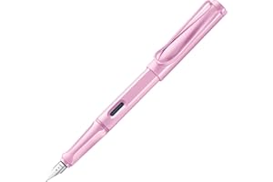 LAMY safari lightrose - Fountain Pen with ergonomic grip & polished steel nib in size F - ideal for any Writing & Calligraphy - including LAMY T 10 blue cartridge - Right-Handed