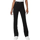 HUE Womens Ultra Soft High Waist Denim Baby Bootcut Leggings