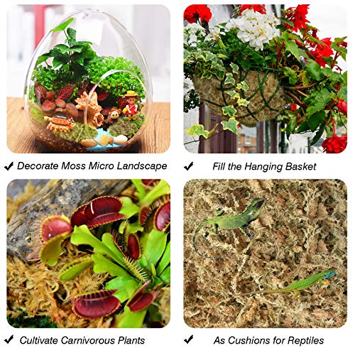 Halatool Natural Sphagnum Moss Potting Mix Carnivorous Plant Moss