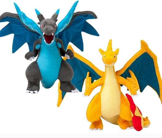 Amazon Miss Bloom アニメ メガリザード X Y プライムポーク エボリューション ぬいぐるみ かわいいぬいぐるみ 2個セット ぬいぐるみ おもちゃ