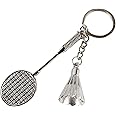 Metal Badminton Racket Shuttlecock Pendant Keychain Key Ring Holder Bag Ornament,Car Keychain Accessories for Women Men