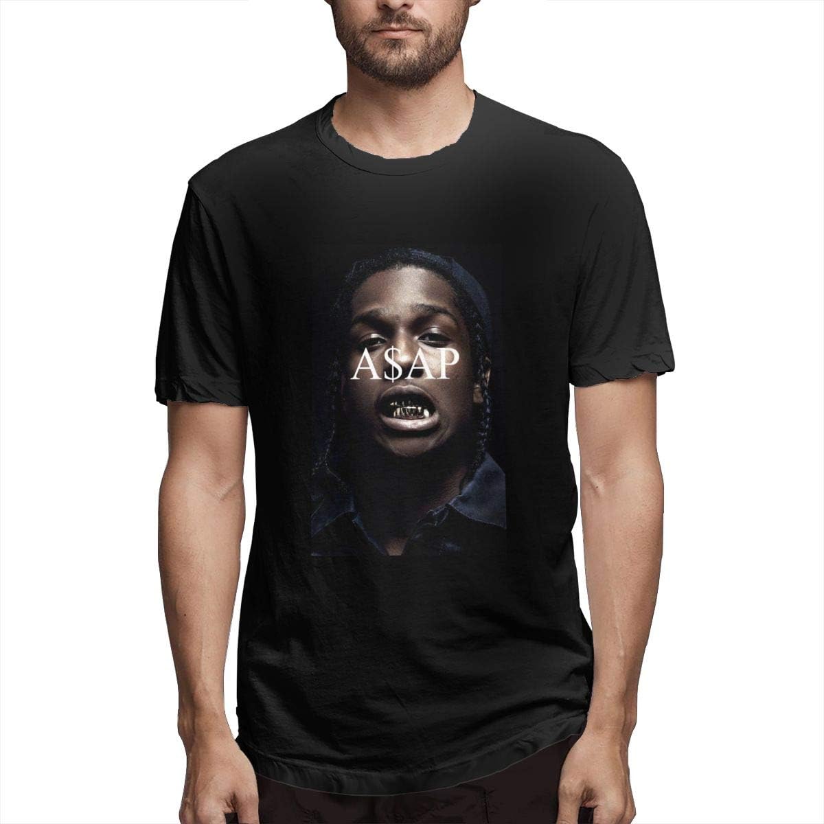 ASAP Rocky Shirt A$AP Rocky Testing Letter Printing Unisex T-Shirt Graphic Rap Hip Hop Tee Personality Short Sleeve