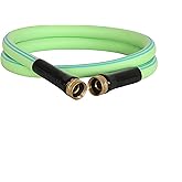 Atlantic Female to Female Heavy Duty Garden Hose 5 ft x 5/8 Inch Green Water Hose Short Connection Leader Hose (5ft)