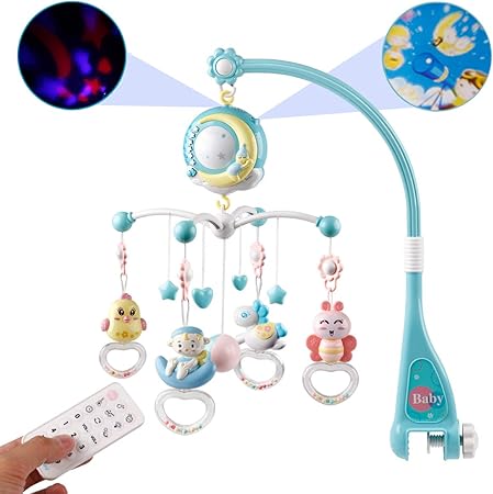 Mini Tudou Baby Musical Mobile Crib With Music And Lights Timing Function Projection Take Along Rattle And Music Box For Babies Boys Girls Toddlers Amazon Co Uk Baby