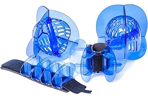 AquaLogix Total Body Pool Weights for Water Exercise Bundle, Polycarbonate Upper Body Bells & Padded Lower Body Fins, Aqua Therapy, Pool Exercise, Water Aerobics, Color Indicate Resistance Level