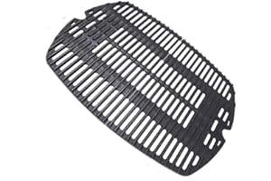 Uniflasy 7645 Cast Iron Cooking Grates for Weber Q200, Q220, Q2000, Q2400 Series Gas Grills, for Weber 396000, 396001 Grill Parts Grill Grates Replacement for Weber 7645 65811 69935, 2 Pack