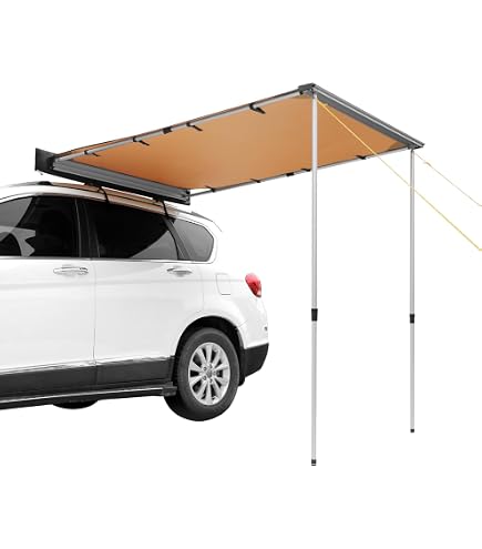 Auvent De Porte Arrière Pour Fourgon Et Camping-car - Store D'ombrage 180x114 Cm - Protection Solaire Et Brise-vent - 5