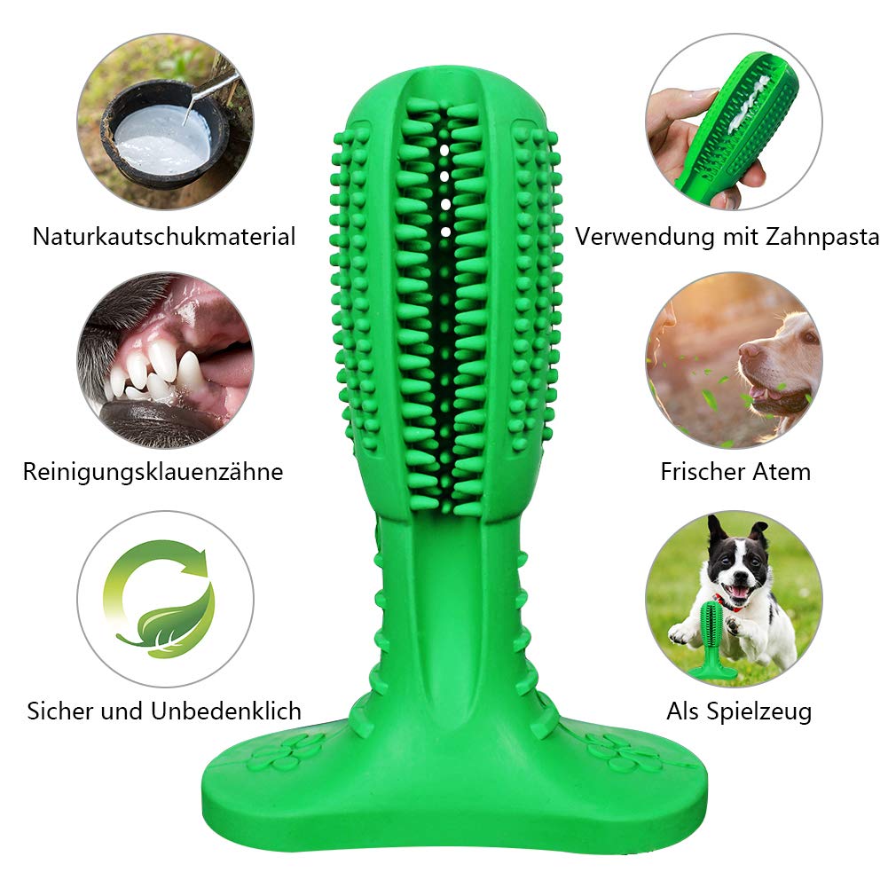 Ciaoed Hundespielzeug Kauspielzeug Hundezahnbürste,Hunde Zahnbürste mit ungiftig und umweltfreundlich naturkautschuk für kleine mittelgroße und große Hunde Pet zahnreinigung Zahnpflege Geschenk