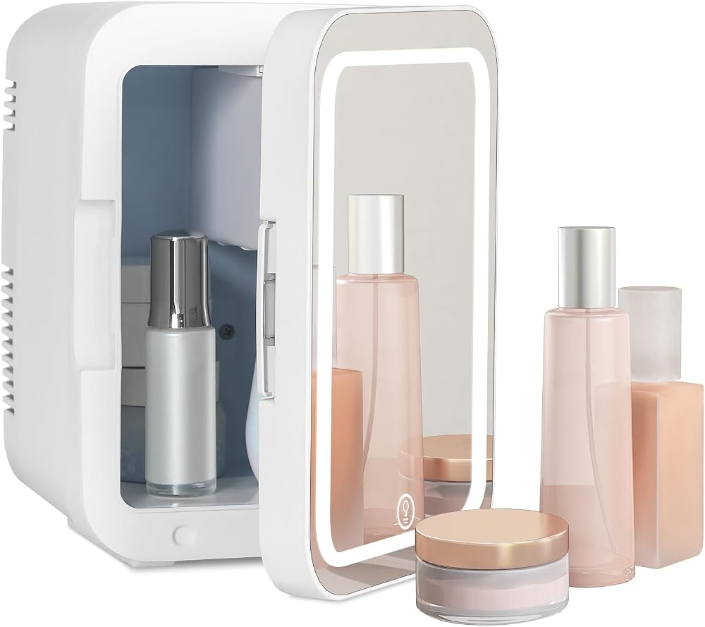 eklipt Mini Fridge 4L Dimmable LED Mirror AC/DC Portable Beauty Fridge