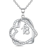 TOUPOP Birthday Gifts for Women 925 Sterling Silver Necklace Forever Love Pendant Heart Year Old Jewelry Anniversary Valentines Day Gifts Girlfriend Wife Mom Grandma Daughter
