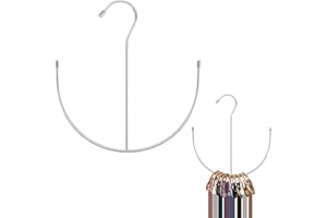 ZEDODIER Belt Hangers, Belt Rack 2 Pack Sliver Closet Accessories Organizers, Closet Organizer Hook Rack for Belt, Ties, Scarves, Camisoles, Hats, Bras, Shoes
