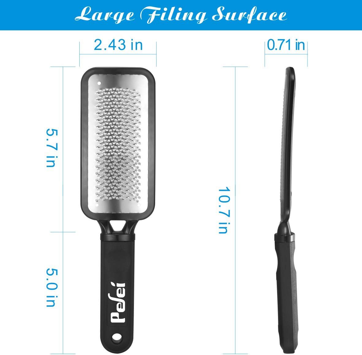 Colossal Pedicure Rasp Foot File, Professional Foot Care Pedicure Stainless Steel File to Removes Hard Skin, Can Be Used On Both Dry and Wet Feet: Health & Personal Care