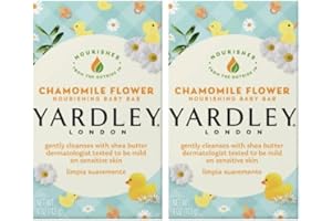 Lunch Money Nourishing 4oz Baby Bath Soap Bar Bars Bundle Includes: (2 Pack) Yardley Chamomile Flower Baby Bar