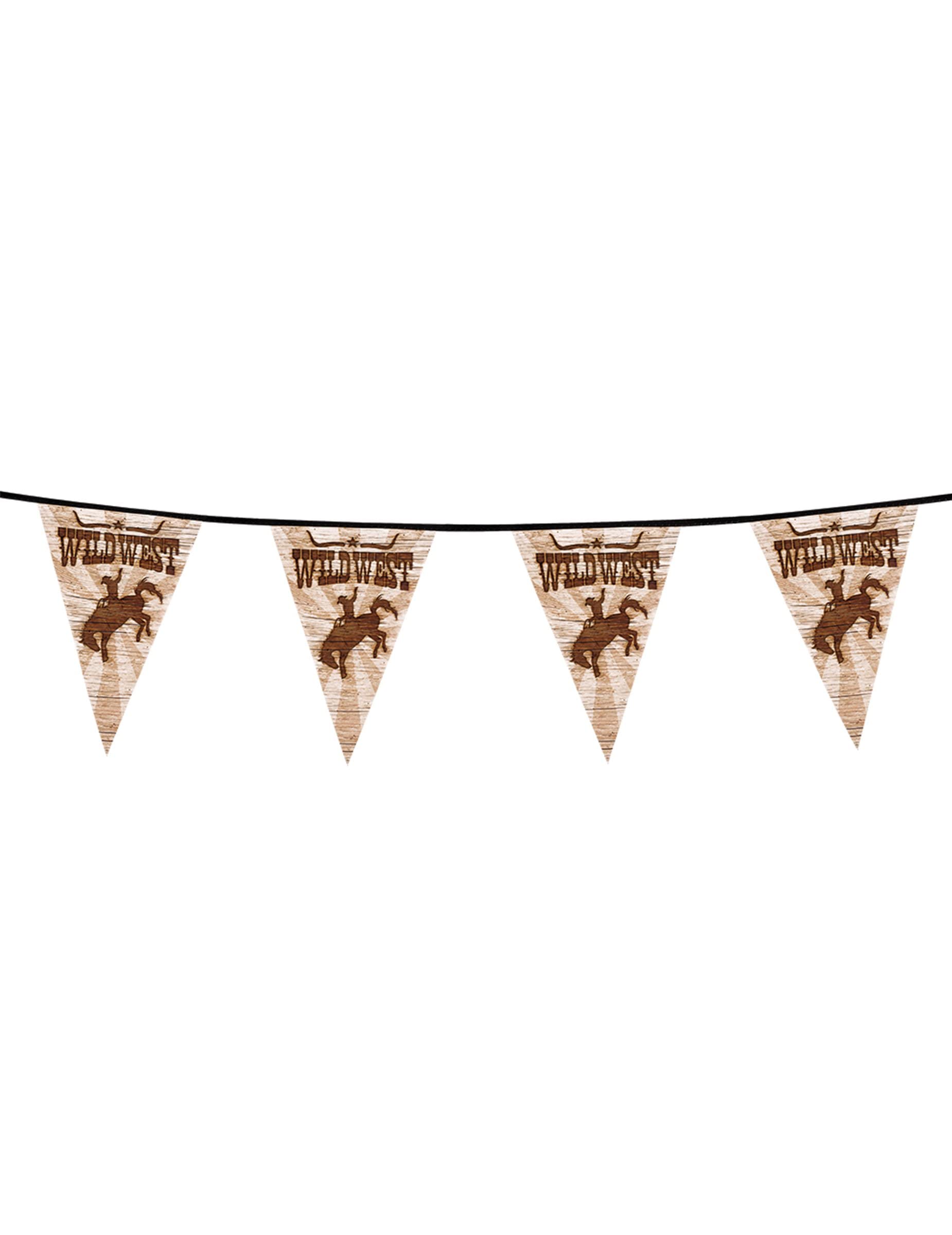 Wild West Plastic Pennant Bunting 6m