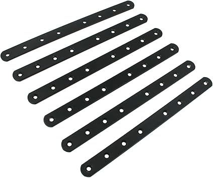 Amazon Com Karcy Mending Brace Flat Corner Braces 9 7 Metal Black 9 2 3x7 9x1 8 Lxwxt Mending Bracket For Repairing Table Chair Stool 6 Pack Home Improvement