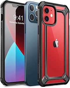 SupCase Unicorn Beetle EXO Series Case for iPhone 12 / iPhone 12 Pro (2020 Release) 6.1 Inch, Premium Hybrid Protective Clear Bumper Case (Black)