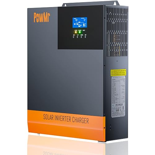PowMr 5600W Solar Hybrid Inverter 48V, 5.6KW Off Grid Pure Sine Wave ...
