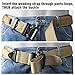 Heavy Duty Combat Belt Men's Quick Lock Buckle Nylon Belt SANSTHS EDC Hunting Gun Belt No Holes Tactical Shooter Belt for 34'' Jeans Tan