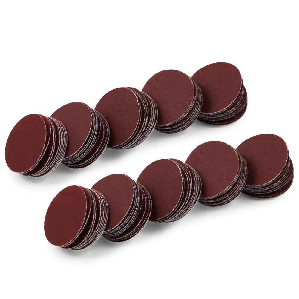 SPEEDWOX Sander Disc 100pc Sanding Hook and Loop Sandpaper 1200 Grit Sanding Discs 1 Inches Sandpaper for Wood Drill Grinder Rotary Tools No Hole