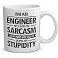 Engineer Coffee Mug, Best Engineer Gifts, Civil Engineering Student Present, Mechanical Engineering, White, 11oz