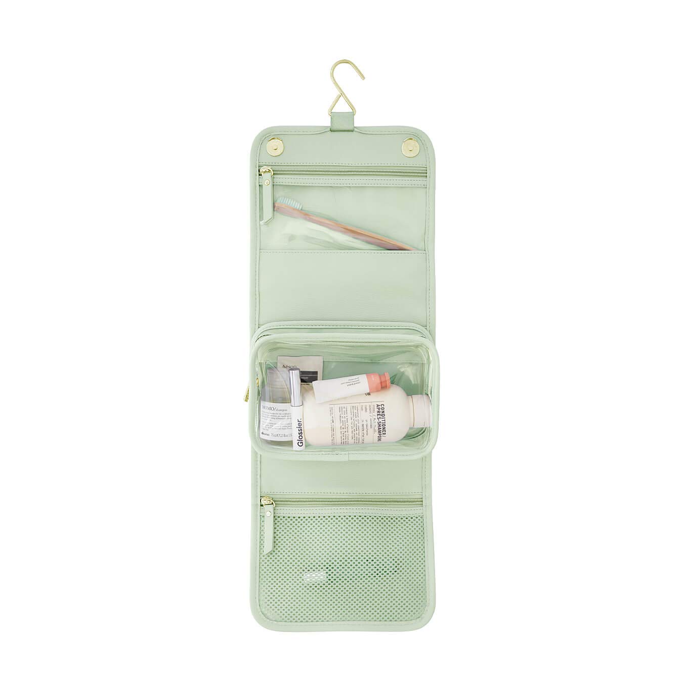 Stackers Sage Green Small Hanging Washbag