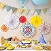 12Pcs Fiesta Paper Fans Decorations Set-Colorful Hanging Paper Fans for Mexican and Encanto Themed Birthday Party Decorations Summer Classroom Decor Day of The Dead Party Supplies