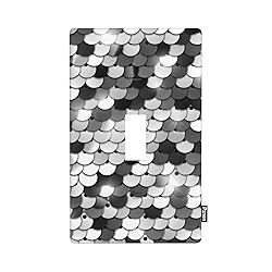 Pznen Sliver Sequins Single Toggle Light Switch